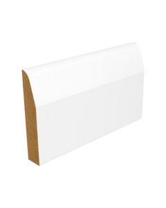 144mm x 18mm MDF Primed Chamfered and Rounded Skirting (5.49m)