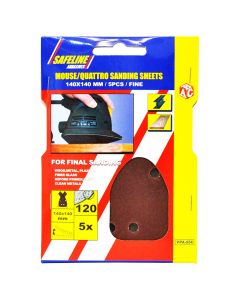 Mouse Quattro Sanding Sheet - Medium Grade 5pcs