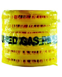 Caution Gas Pipe Below Detectamesh Warning Tape 200mm x 100m - Yellow