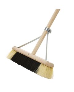 Stage Broom  24 Black/White with Handle and Stay