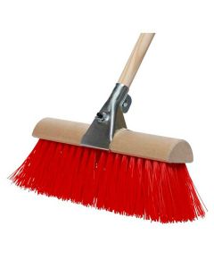 Synthetic Yard Brush No. 8  with Handle & Clamp