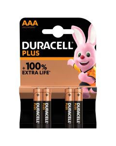 Duracell Plus Alkaline Batteries - AAA / 4 pk.