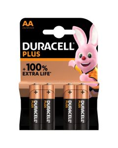 Duracell Plus Alkaline Batteries - AA / 4 pk.