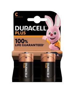 Duracell Plus C Alkaline Batteries - 2 pcs.