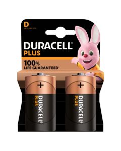 Duracell Plus Alkaline Batteries - D / 2 pk.