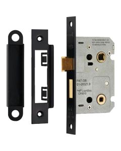 Eurospec Easi-T Residential and Bathroom Lock - 63 mm / Matt Black