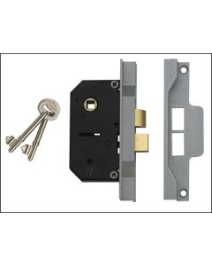 Rebated Mortice Lock 2 Lever 63mm Black