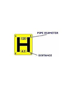 Fire Hydrant Marker Plate 200mm x 120mm