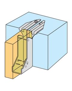 Bat Metalwork OPH-S Standard Black to Timber Joist Hanger - 150 mm x 44 mm