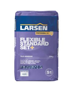 Larsen Pro Range Flexible Standard Set and Tile Adhesive 20kg - White