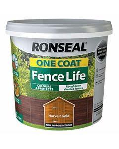 Ronseal One Coat Fence Life Fence Paint - 5 L / Harvest Gold