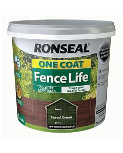 Ronseal One Coat Fence Life Fence Paint - 5 L / Forest Green