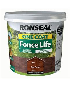 Ronseal One Coat Fence Life Fence Paint - 5 L / Red Cedar