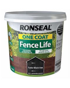 Ronseal One Coat Fence Life Fence Paint - 5 L / Tudor Black