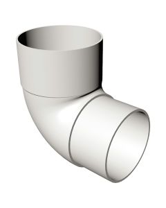 Freeflow Round Down Pipe Offset Bend 90 degree - White