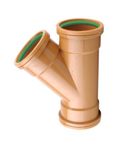 Sewer Y 45 degree Double Socket 160mm