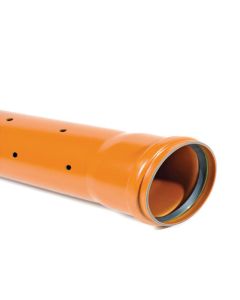Socketed Sewer Pipe 110mm x 6m Perforated