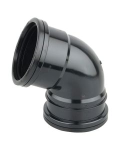 Black Soil Bend 45 Degree Double Socket - 110mm  