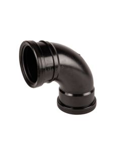 Black Soil Bend 90 Degree Double Socket - 110mm 