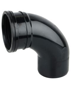 Black Soil Bend 90 Degree Single Socket - 110mm 