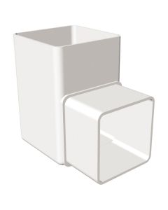 Freeflow Square Downpipe Offset Bend 90 Degree - White