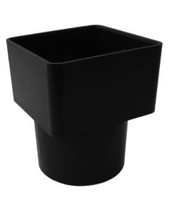 Freeflow Square to Round Downpipe Adaptor - Black