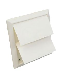 Wall Vent Square with Flap 100mm White