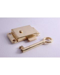 Wardrobe Lock 65mm Brass