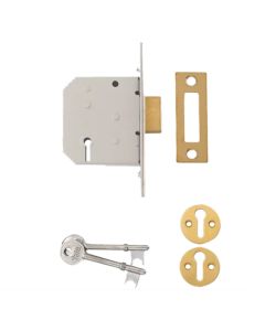 Yale PM322 3 Lever Sash Lock - 80 mm / Polished Brass