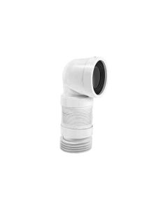 McAlpine 90° Flexible WC Connector - 220 mm > 400 mm