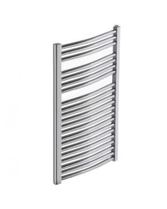 Heated Towel Rail Chrome Curved 1200x500