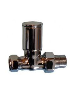 Chrome Straight Radiator Valves 15mm