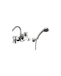 Profile Deck Mount Bath Shower Mixer - 70 mm / Chrome