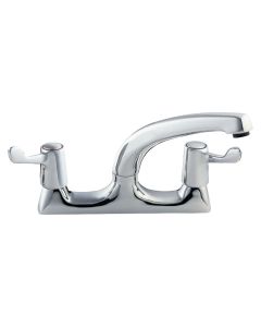 Lever Action Deck Mounted Sink Mixer - Chrome