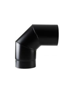 Stove Flue Pipe Matt Black Enamel 90 degree Bend 5 inch