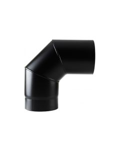 Stove Flue Pipe Matt Black Enamel 90 degree Bend 6 inch