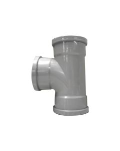 Soil Pipe Triple Socket Tee 110mm - Grey