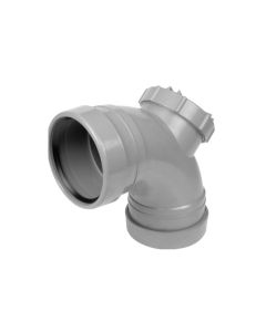 Soil Pipe Access Bend 90 Degree 110mm - Grey