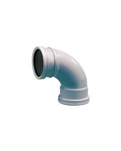 Soil Pipe 90 Degree Double Socket Bend 110mm - Grey