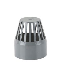 Soil Pipe Vent Cowl Grey  Push Fit  - 100mm