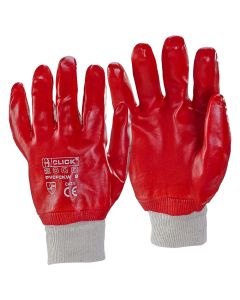 Fully Coated Knitwrist Glove - L / Red