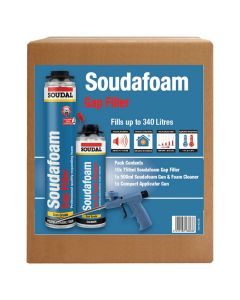 Soudal Contractors Foam Pack (10 x Foam, 1 x Cleaner, 1 x Gun)