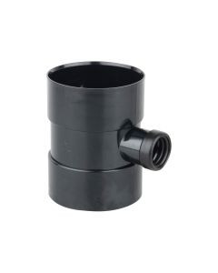 Black Soil Bossed Pipe Coupling 110mm x 32mm 