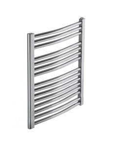 Heated Towel Rail Chrome Curved 800x600