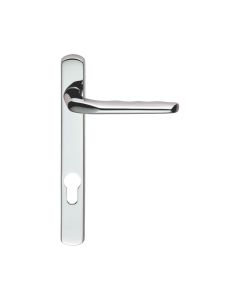 Narrow Plate with Straight Lever Handle - 92 mm / Polished Chrome