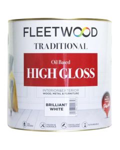 Fleetwood Traditional High Gloss Paint - 2.50 L / White