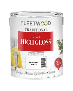 Fleetwood Traditional High Gloss Paint - 5 L / White