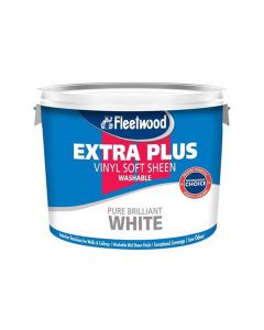 Fleetwood Extra Plus Vinyl Soft Sheen Paint - 10 L / Brilliant White