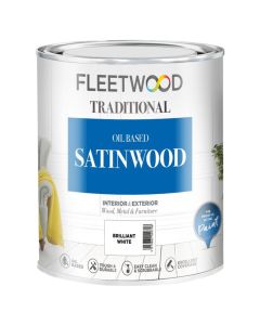 Fleetwood Oil Based Satinwood Paint - 5L / Brilliant White