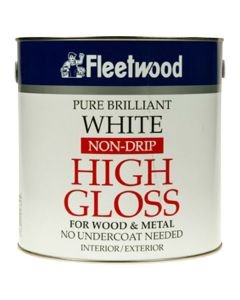 Fleetwood Traditional Non Drip Gloss Paint - 2.50 L / Pure Brilliant White